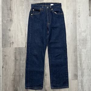 VTG Levis 501xx USA Jeans 1980s Dark Wash Indigo Denim Straight Leg Mens 28x30